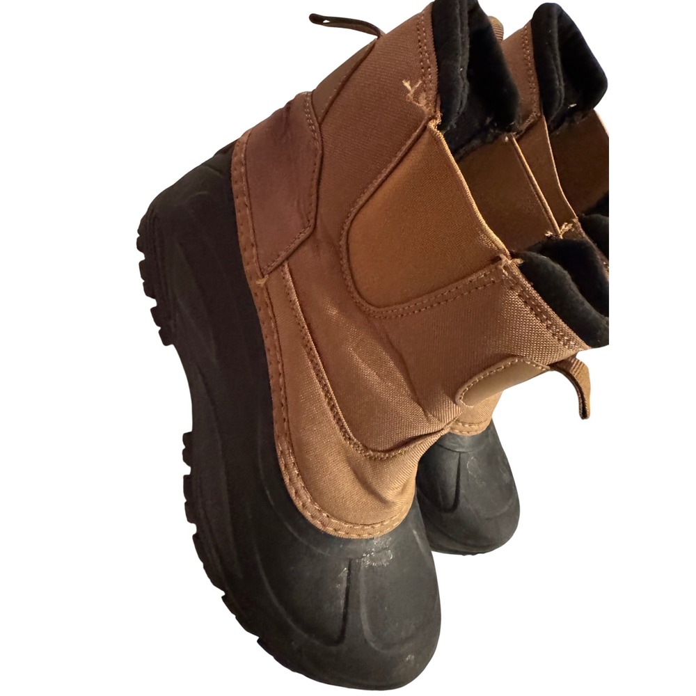 Khombu Gendarme Mens 10M Tan Black Duck Boots Fleece Lined Winter Snow Boots